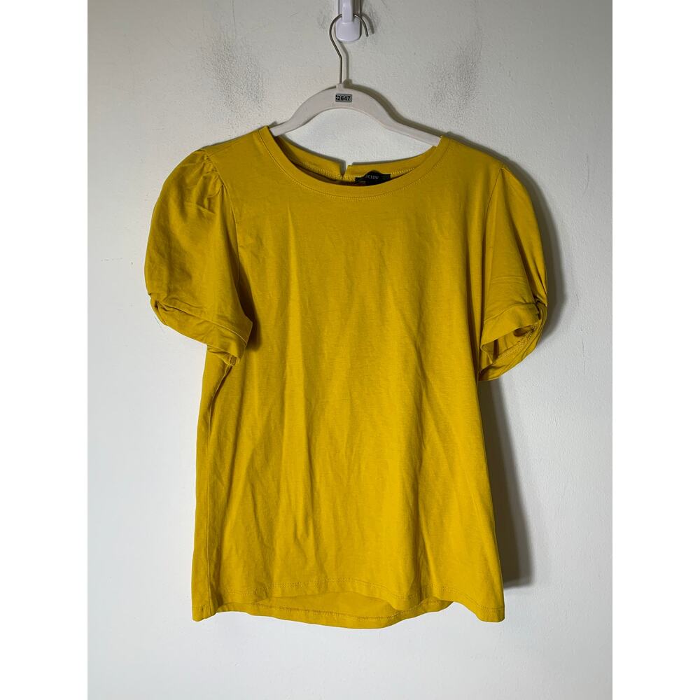 Women’s Yellow Puff-Sleeve Blouse